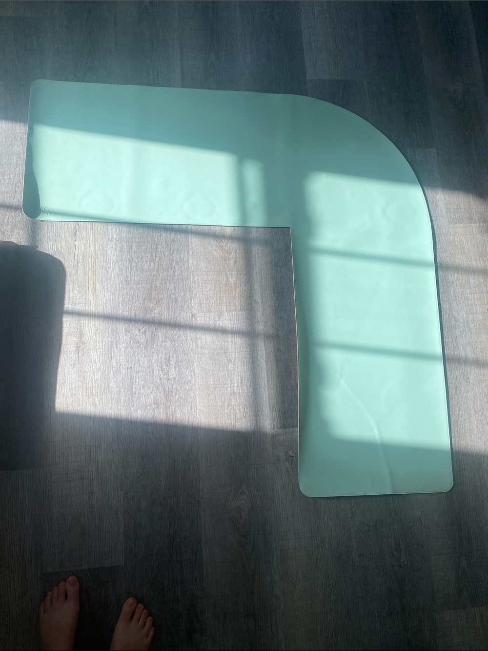 Mint Green/Pink Reversable L-Shaped Desk Mat